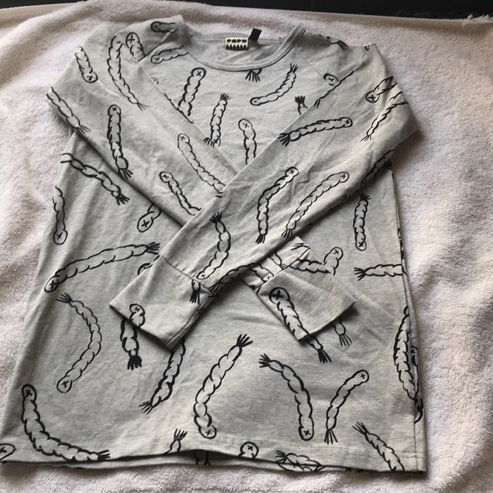 Girls long sleeve t-shirt size 12-14, worn 1x,